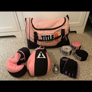 Title boxing gloves, wraps, bag, and keychain
